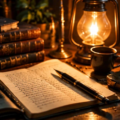 Cuaderno y pluma para escribir