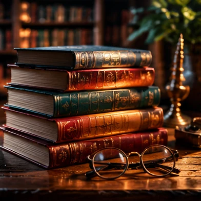 Libros apilados para leer